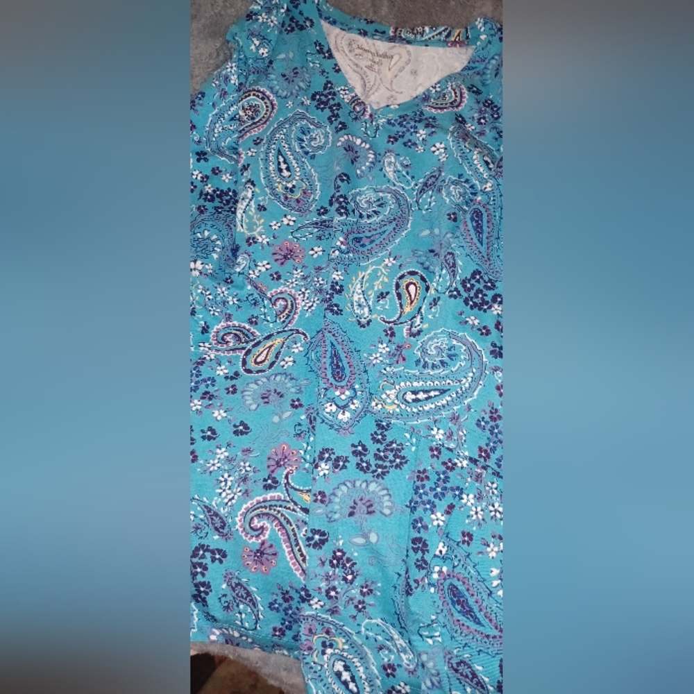 Teal Paisley New Top